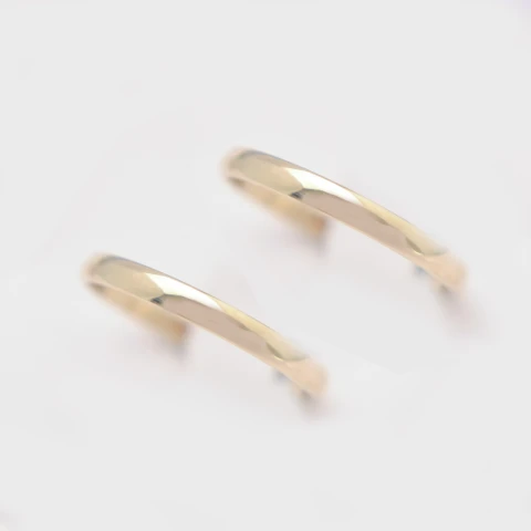 Par de Alianzas Oro 9 Kilates 2.5mm Finas Par de Alianzas Oro 9 Kilates 2.5mm Finas